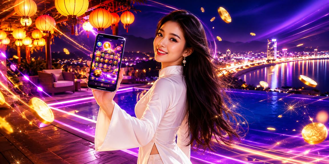 Phụ nữ Hội An mặc áo dài tra kết quả xổ số điện thoại buổi chiều